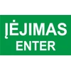 None Nežinomas Lipdukas įėjimas enter 100x180mm