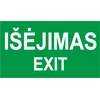 None Nežinomas Lipdukas išėjimas exit 100x180mm