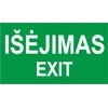None Nežinomas Lipdukas išėjimas exit 100x180mm