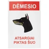 None Nežinomas Lipdukas atsargiai piktas šuo 180x120mm