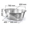 None Cinkuota vonelė. 100 l. 78 x 65 x 32 cm
