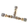 Noņemams un savelkams trejgabals TDM Brass 1445, 90 °, 20mm, misiņš/niķelis/varš