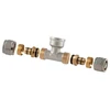 Tdm Brass Nuimamas ir priveržiamas TDM žalvarinis 1455 trišakis, 90°, 20mm x 1/2", žalvaris/nikelis