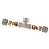 Tdm Brass Nuimamas ir priveržiamas TDM žalvarinis 1455 trišakis, 90°, 20mm x 1/2", žalvaris/nikelis