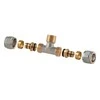 Išardomasis užveržiamas trišakis TDM Brass 1460, 90 °, 20mm x 3/4", žalvaris/nikelis