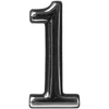 Okko Durų numeris CR 1, 5 cm, plastikas, chromo sp.