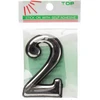 Okko Durų numeris CR 2, 5 cm, plastikas, chromo sp.