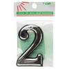 Okko Durų numeris CR 2, 5 cm, plastikas, chromo sp.