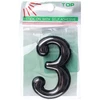Okko Durų numeris CR 3, 5 cm, plastikas, chromo sp.