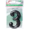 Okko Durų numeris CR 3, 5 cm, plastikas, chromo sp.