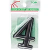 Okko Durų numeris CR 4, 5 cm, plastikas, chromo sp.