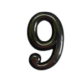 Okko Durų numeris CR 9, 5 cm, plastikas, chromo sp.