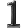 Okko Durų numeris CR 1, 5 cm, plastikas, chromo sp.