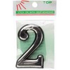 Okko Durų numeris CR 2, 5 cm, plastikas, chromo sp.