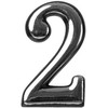 Okko Durų numeris CR 2, 5 cm, plastikas, chromo sp.