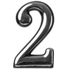 Okko Durų numeris CR 2, 5 cm, plastikas, chromo sp.