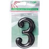 Okko Durų numeris CR 3, 5 cm, plastikas, chromo sp.