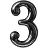 Okko Durų numeris CR 3, 5 cm, plastikas, chromo sp.