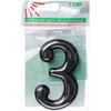 Okko Durų numeris CR 3, 5 cm, plastikas, chromo sp.