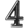 Okko Durų numeris CR 4, 5 cm, plastikas, chromo sp.