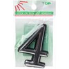 Okko Durų numeris CR 4, 5 cm, plastikas, chromo sp.