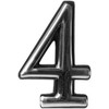 Okko Durų numeris CR 4, 5 cm, plastikas, chromo sp.