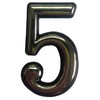 Okko Durų numeris CR 5, 5 cm, plastikas, chromo sp.
