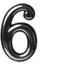 Okko Durų numeris CR 6, 5 cm, plastikas, chromo sp.