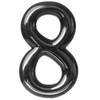 Okko Durų numeris CR 8, 5 cm, plastikas, chromo sp.