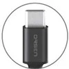Orsen S9C USB A and Type C 2.1A 1m juodas