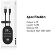 Orsen USB-A į Lightning įkrovimo laidas, 1 m, juodas