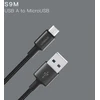 Orsen S9M USB A and Micro 2.1A 1m juodas