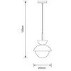 Lampa karināms Domoletti Annaba P23076B WH, E27, 1 x 25 W