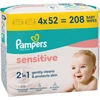 Servetėlės kūdikiams Pampers Sensitive, 4 pakuotės, 208 vnt.