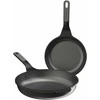 BergHOFF 3 dalių keptuvių rinkinys - Uqonic Downdraft serija su 24 cm ir 28 cm keptuvėmis ir dangčiu