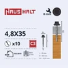 Pašvīdēšanas skrūves Haushalt. DIN 7504K. 4.8 x 35 mm. 10 gab.