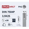 Savisriegiai Haushalt, DIN 7504P, 3,9 x 25 mm, 30 vnt.