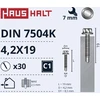 Grąžtas Savisriegiai Haushalt, DIN 7504K, 4,2 x 19 mm, 30 vnt.