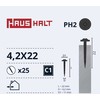 Savisriegiai Haushalt, DIN 14566, 4,2 x 22 mm, 25 vnt.