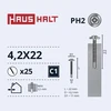 Haushalt „Memorysolution“ savisriegis 4,2x22 metalas/metalas+grąžtas ZN 25 vnt.