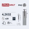 Haushalt „Memorysolution“ savisriegis 4,2x32 metalas/metalas+grąžtas ZN 20 vnt.