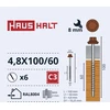Savisriegiai Haushalt, DIN 7504K, 4,8 x 100/60 mm, 6 vnt.