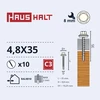 Savisriegiai Haushalt, DIN 7504K, 4,8 x 35 mm, 10 vnt.
