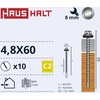 Savisriegiai Haushalt, DIN 7504K, 4,8 x 60 mm, 10 vnt.