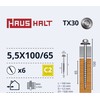 Savisriegiai Haushalt, DIN 7504N, 5,5 x 100/65 mm, 6 vnt.