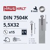 Grąžtas Savisriegiai Haushalt, DIN 7504K, 5,5 x 32 mm, 15 vnt.