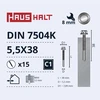 Grąžtas Savisriegiai Haushalt, DIN 7504K, 5,5 x 38 mm, 15 vnt.