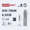 Grąžtas Savisriegiai Haushalt, DIN 7504K, 6,3 x 38 mm, 10 vnt.