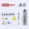 Savisriegiai Haushalt, DIN 7504K, 5,5/6,3 x 70 mm, 8 vnt.