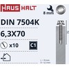 Savisriegiai Haushalt, DIN 7504K, 6.3 x 70 mm, 10 vnt.